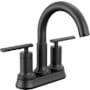 Delta Altado 1.2 GPM Centerset Tract-Pack Bathroom Faucet with Push Pop-Up Drain Assembly Matte Black