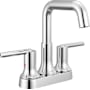 Delta Trinsic 1.2 GPM Centerset Bathroom Faucet with Push Pop-Up Drain Assembly Chrome