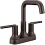Delta Trinsic 1.2 GPM Centerset Bathroom Faucet with Push Pop-Up Drain Assembly Venetian Bronze