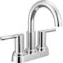Delta Nicoli 1.2 GPM Centerset Bathroom Faucet with Push Pop-Up Drain Assembly Chrome