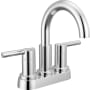 Delta Nicoli 1.2 GPM Centerset Bathroom Faucet with Push Pop-Up Drain Assembly Chrome