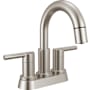 Delta Nicoli 1.2 GPM Centerset Bathroom Faucet with Pull Down Spout and Push Pop-Up Drain Assembly Brilliance Stainless