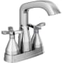 Delta Stryke 1.2 GPM Centerset Bathroom Faucet with Cross Handles and Pop-Up Drain Assembly - Limited Lifetime Warranty Lumicoat Chrome