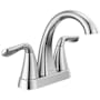 Delta Arvo 1.2 GPM Centerset Bathroom Faucet with Pop-Up Drain Assembly Chrome