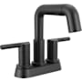Delta Nicoli 1.2 GPM Centerset Bathroom Faucet with Pull Down Spout and Push Pop-Up Drain Assembly Matte Black