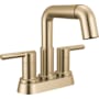 Delta Nicoli 1.2 GPM Centerset Bathroom Faucet with Pull Down Spout and Push Pop-Up Drain Assembly Champagne Bronze