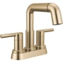 Delta Nicoli 1.2 GPM Centerset Bathroom Faucet with Pull Down Spout and Push Pop-Up Drain Assembly Champagne Bronze