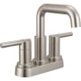 Delta Nicoli 1.2 GPM Centerset Bathroom Faucet with Push Pop-Up Drain Assembly Brilliance Stainless