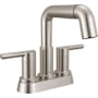 Delta Nicoli 1.2 GPM Centerset Bathroom Faucet with Pull Down Spout and Push Pop-Up Drain Assembly Brilliance Stainless