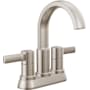Delta Albion 1.2 GPM Centerset Bathroom Faucet with Push Pop-Up Drain Assembly SpotShield Brushed Nickel