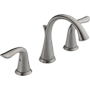 Delta Lahara Widespread Bathroom Faucet with Pop-Up Drain Assembly - Includes Lifetime Warranty Brilliance Stainless