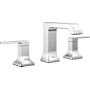 Delta Velum 1.2 GPM Widespread Bathroom Faucet with Curved Spout and Pop-Up Drain Assembly Chrome