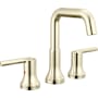 Delta Trinsic 1.2 GPM Widespread Bathroom Faucet with Push Pop-Up Drain Assembly Brilliance Polished Nickel