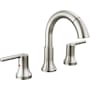 Delta Trinsic 1.2 GPM Widespread Bathroom Faucet with Pull Down Wand and Push Pop-Up Drain Assembly Stainless
