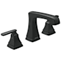 Delta Ashlyn 1.2 GPM Widespread Bathroom Faucet with Pop-Up Drain Assembly Matte Black
