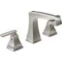 Delta Ashlyn 1.2 GPM Widespread Bathroom Faucet with Pop-Up Drain Assembly Brilliance Stainless