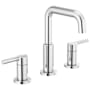 Delta Nicoli 1.2 GPM Widespread Bathroom Faucet with Push Pop-Up Drain Assembly Chrome