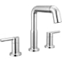 Delta Nicoli 1.2 GPM Widespread Bathroom Faucet with Pull Down Spout and Push Pop-Up Drain Assembly Chrome
