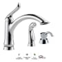 Delta Linden Kitchen Faucet with Side Spray and Soap/Lotion Dispenser - Includes Lifetime Warranty Chrome