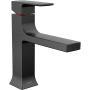 Delta Velum 1.2 GPM Single Hole Bathroom Faucet with Push Pop-Up Drain Assembly Matte Black