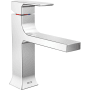Delta Velum 1.2 GPM Single Hole Bathroom Faucet with Push Pop-Up Drain Assembly Chrome