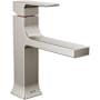 Delta Velum 1.2 GPM Single Hole Bathroom Faucet with Push Pop-Up Drain Assembly Brilliance Stainless