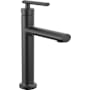 Delta Altado 1.2 GPM Single Hole Bathroom Faucet with Push Pop-Up Drain Assembly Matte Black