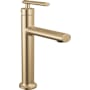 Delta Altado 1.2 GPM Single Hole Bathroom Faucet with Push Pop-Up Drain Assembly Champagne Bronze