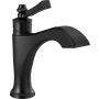 Delta Dorval 1.2 GPM Single Hole Bathroom Faucet with Lever Handle - Less Drain Assembly Matte Black