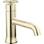 Delta Trinsic 1.2 GPM Single Hole Bathroom Faucet with Push Pop-Up Drain Assembly Brilliance Polished Nickel