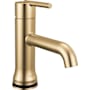 Delta Trinsic Touch2O Touchless 1.2 GPM Single Hole Bathroom Faucet with Push Pop-Up Drain Assembly Champagne Bronze