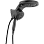 Delta HydroRain 1.75 GPM Multi Function 2-in1 Rain Shower Head and Hand Shower with H2Okinetic PowerDrench and ProClean Matte Black