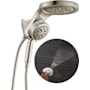 Delta HydroRain 1.75 GPM Multi Function 2-in1 Rain Shower Head and Hand Shower with H2Okinetic PowerDrench and ProClean Lumicoat Stainless