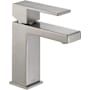 Delta Modern 1.2 GPM Single Hole Bathroom Faucet with Push Pop-Up Drain Assembly - Includes Lifetime Warranty Stainless