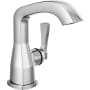 Delta Stryke 1.2 GPM Single Hole Bathroom Faucet with Push Pop-Up Drain Assembly, Lever Handle, and Diamond Seal Ceramic Disc Cartridges Lumicoat Chrome