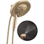 Delta In2ition 1.75 GPM Multi Function 2-in-1 Shower Head and Hand Shower with ProClean Lumicoat Champagne Bronze