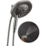 Delta In2ition 1.75 GPM Multi Function 2-in-1 Shower Head and Hand Shower with ProClean Lumicoat Black Stainless