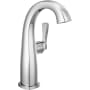 Delta Stryke 1.2 GPM Single Hole Bathroom Faucet with Lever Handle and Arc Spout Less Drain Assembly Lumicoat Chrome