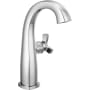 Delta Stryke 1.2 GPM Single Hole Bathroom Faucet with Helo Style Handle, Arc Spout, and Diamond Seal Ceramic Disc Cartridges Lumicoat Chrome
