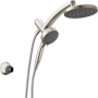 Delta PivotPro 1.75 GPM 3-in-1 Shower Head  and 6 Setting Hand Shower with ProClean Spray, Magnetic Docking and Touch Clean Spray Face Spot Shield Brushed Nickel