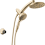 Delta PivotPro 1.75 GPM 3-in-1 Shower Head and 6 Setting Hand Shower with ProClean Spray, Magnetic Docking and Touch Clean Spray Holes Champagne Bronze