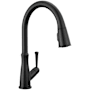 Delta Westville 1.8 GPM Single Hole Pull Down Kitchen Faucet with Diamond Seal Technology and Magnetic Docking Spray Head - Includes Escutcheon Matte Black