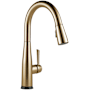 Delta Essa Pull-Down Kitchen Faucet with On/Off Touch Activation and Magnetic Docking Spray Head Champagne Bronze
