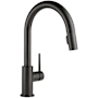 Delta Trinsic Pull-Down Kitchen Faucet with Magnetic Docking Spray Head - Includes Lifetime Warranty Matte Black