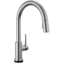 Delta Trinsic 1.8 GPM Single Hole Pull Down Touchless Kitchen Faucet with Touch2O, MagnaTite, Diamond Seal and Touch-Clean Technologies Arctic Stainless