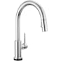 Delta Trinsic 1.8 GPM Single Hole Pull Down Touchless Kitchen Faucet with Touch2O, MagnaTite, Diamond Seal and Touch-Clean Technologies Chrome