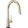 Delta Trinsic 1.8 GPM Single Hole Pull Down Touchless Kitchen Faucet with Voice IQ, Touch2O, and Diamond Seal Technologies Brilliance Polished Nickel