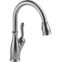 Delta Leland Pull-Down Kitchen Faucet with Magnetic Docking Spray Head and ShieldSpray - Includes Lifetime Warranty Arctic Stainless