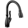 Delta Leland Pull-Down Kitchen Faucet with Magnetic Docking Spray Head and ShieldSpray - Includes Lifetime Warranty Matte Black