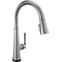 Delta Emmeline 1.8 GPM Single Hole Pull Down Touchless Kitchen Faucet with Touch2O, ShieldSpray, MagnaTite, Diamond Seal and Touch-Clean Technologies Lumicoat Arctic Stainless